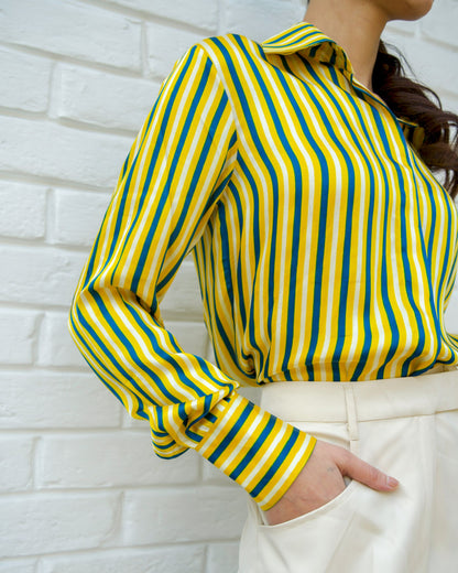 Striped Satin Shirt